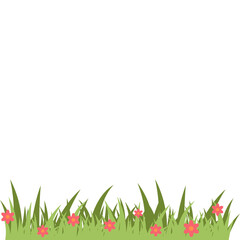Fototapeta premium Grass flowers Illustration