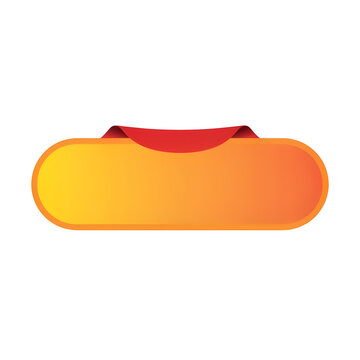 Bright orange rounded rectangular banner 