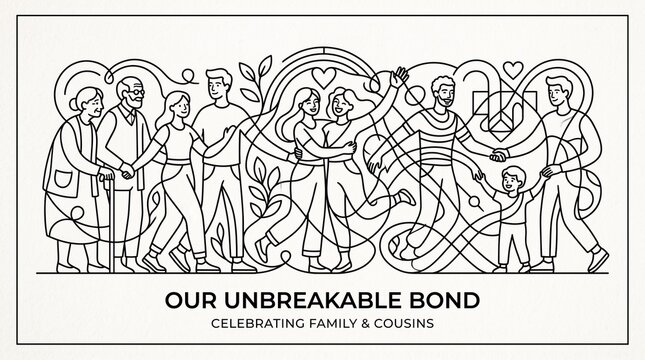 Family tree illustration celebrating unbreakable bonds and love
