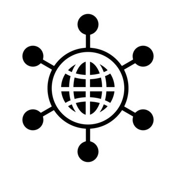 DNS icon vector. Domain name system illustration sign. Network service symbol. Internet logo or mark.