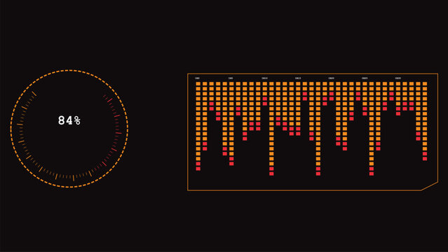 Biometric Data Dashboard Hex Grid Tech Background