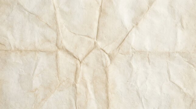 Aged parchment paper texture background with antique crumpled folds and weathered yellowish surfaces.