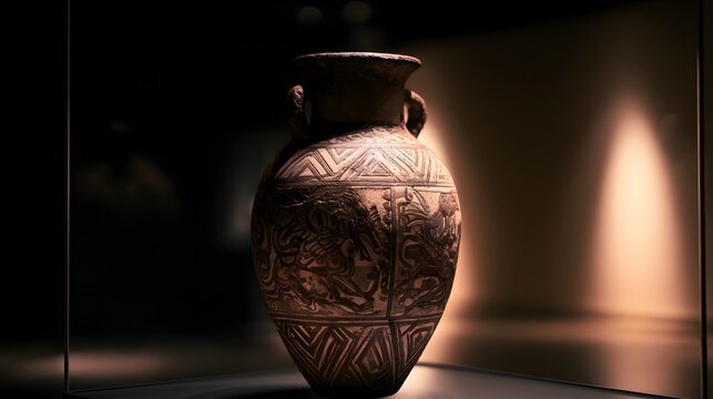 Ancient Amphora&rsquo;s Mythical Depictions Evoke History Within a Museum Display Case