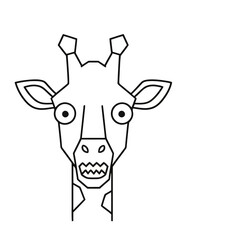 Naklejka premium Geometric Giraffe Head Illustration