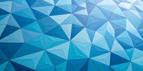Obraz premium Abstract geometric pattern of blue triangular building panels