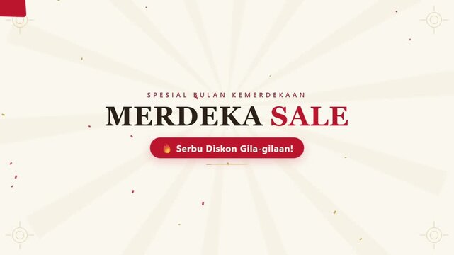 Merdeka Sale Special Offer with Discount Announcement.
