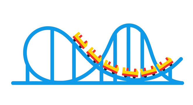 Roller Coaster Ride, Thrill Amusement Park Attraction, Fun Activity