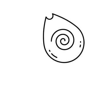Simple outline of a snail shell