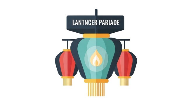 Colorful chinese lanterns for lantern parade festival