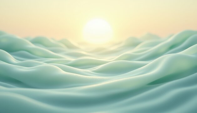 An elegant abstract background featuring soft translucent layers of flowing mist illuminated by gent