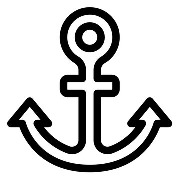 Heavy Marine Ship Anchor Line Icon