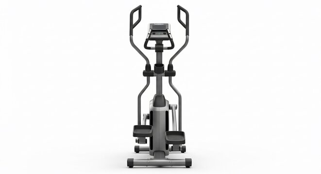Front view of a professional elliptical cross trainer machine.