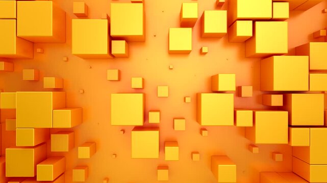 Background of Cubes. Abstract motion, loop, two color, 3d rendering, 4k resolution
