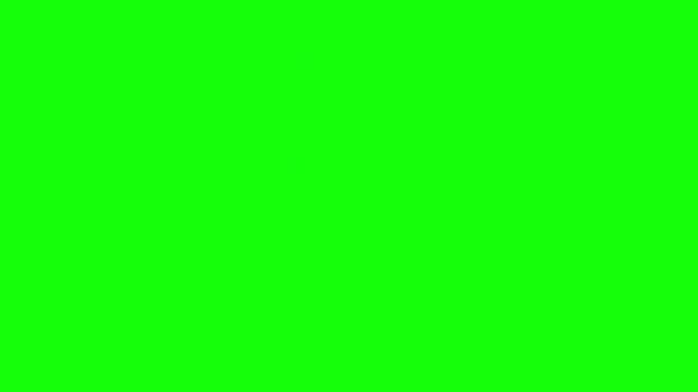 Professional woman presenting on green screen. Female speaker recording video against chroma key backdrop for virtual production.