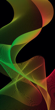 abstract technology particles lines mesh background, potrait background, red, yellow and green.4