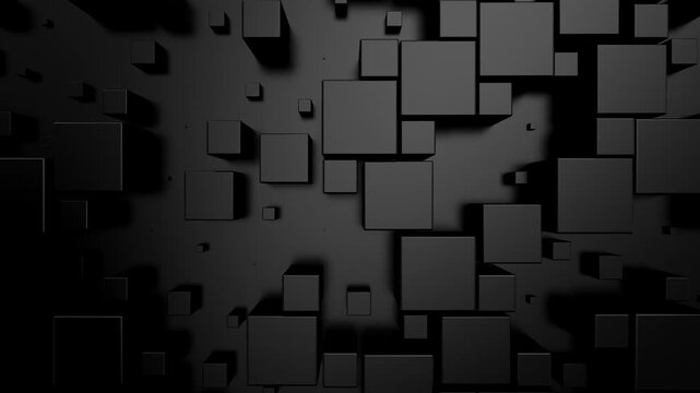 Background of Cubes. Abstract motion, loop, two color, 3d rendering, 4k resolution
