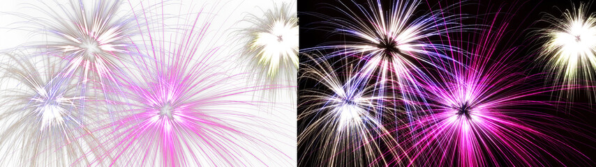 firecracker explosion celebration cutout transparent pink purple vibrant event show glowing magic radiant sparks new year overlay spectacular festive © MdFuyad