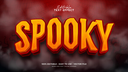 Editable spooky halloween 3d text effect, halloween 3d vector © DzakiraStudio