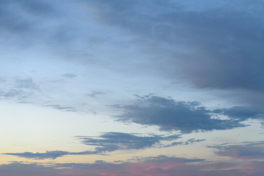 Early Morning Dawn Sky with Subtle Pink Horizon for Sky Replacement