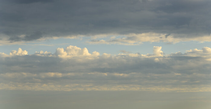 Dramatic Overcast Sky with Heavy Grey Clouds at Sunset