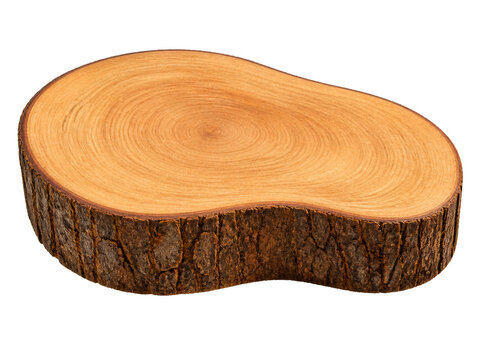 Bean-shaped stump platform with broad calm top