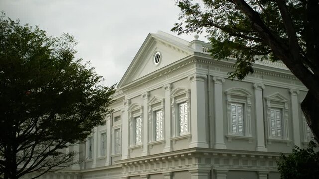 Historic Singapore colonial district with elegant heritage buildings charming architecture and iconic urban streets attracting travelers throughout Asia