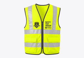 Front View Safety Vest Mockup