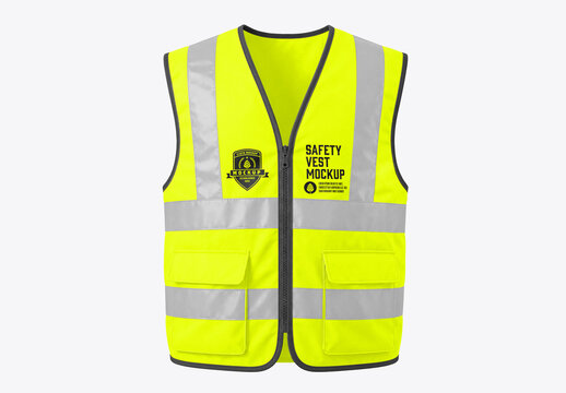 Front View Safety Vest Mockup