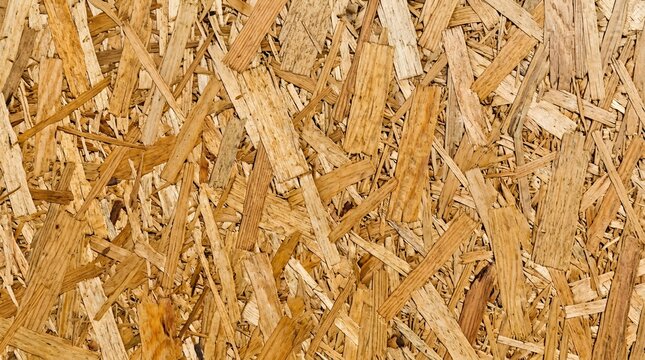 Close-up Texture of Oriented Strand Board OSB Wooden Panel Background