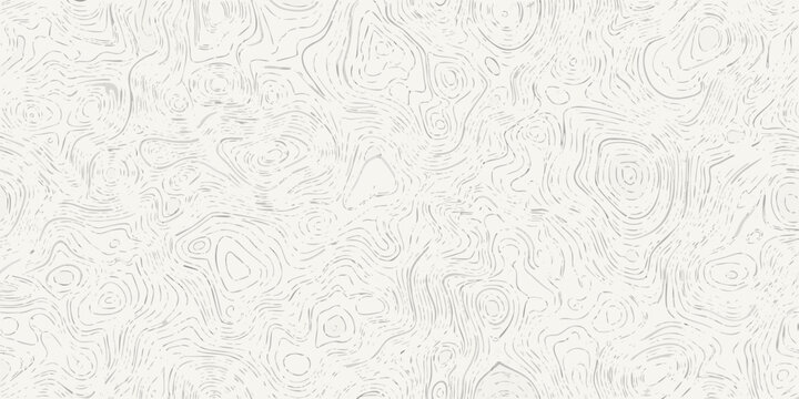 Seamless topographic map pattern featuring contour lines a light gray vector illustration altitude