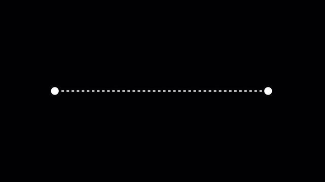 Dotted line path destination, path, and route icon  animation  showing map, location pin, and dotted travel line for navigation, journey, and direction with Alpha Channel  in 4K animation