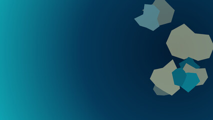 Obraz premium Abstract Dark Blue Gradient Background with Geometric Polygon Shapes