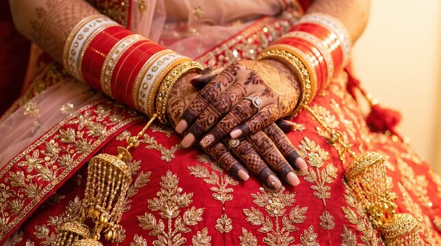 Gold bangles churi Indian bride wedding  jewelry traditional