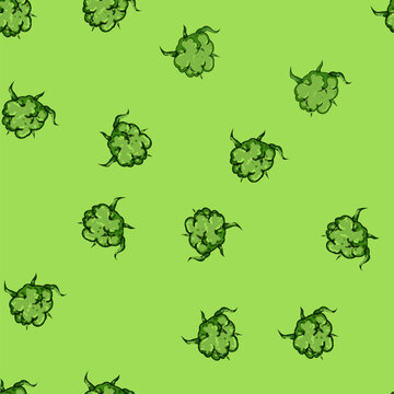 seamless pattern indica weed bud cartoon. sativa hybrid, nug terpenes, edibles concentrates indica weed bud sign vector