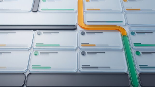 Cool Blue System Health Interface With Amber Incident Rail for Web Design