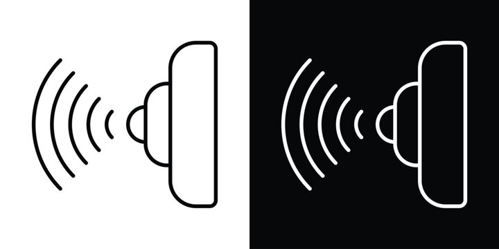 Sensor icon black and white pictograms group
