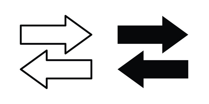 Transfer arrows icon flat pictograms series