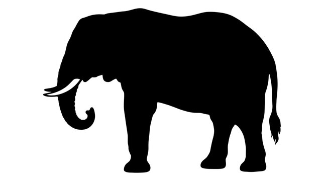 elephant silhouette vector