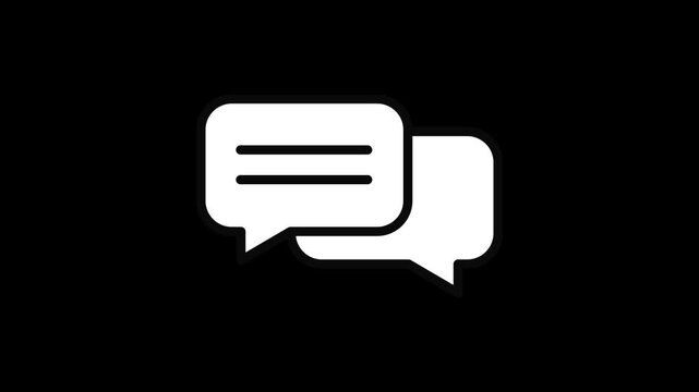 animated speech bubbles floating, alpha channel