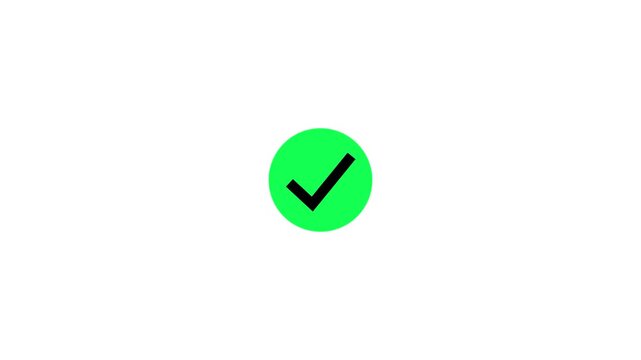 Check Mark Icon. Verified Approval Tick Symbol, Success Confirmation, Completed Task, Validation Badge, Accept Sign, Modern Flat UI Icon Isolated on White Background