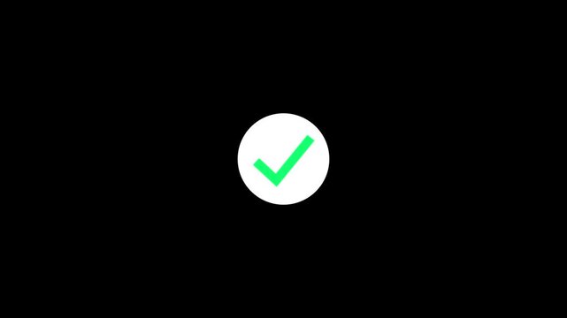Check Mark Icon. Verified Approval Tick Symbol, Success Confirmation, Completed Task, Validation Badge, Accept Sign, Modern Flat UI Icon Isolated on White Background