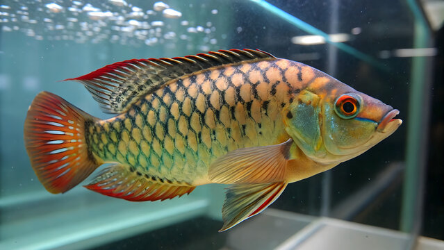 tropical fish on a blue background