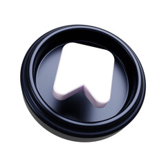 Obraz premium Bookmark Icon for Save and Favorite 3D Render