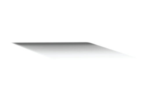 Soft black shadow of a rectangular object