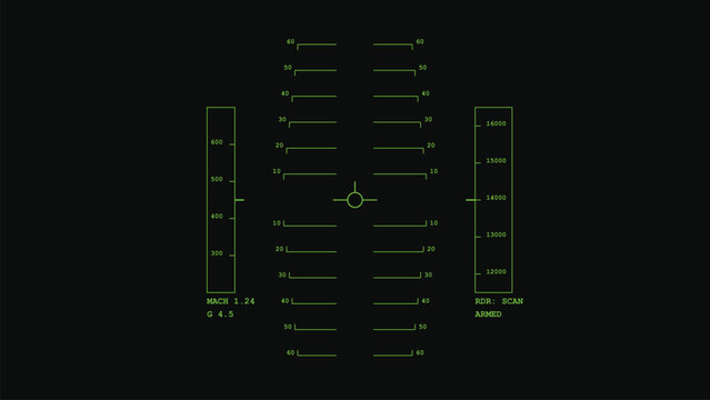 F-35 Fighter Jet Telemetry Tactical HUD Background
