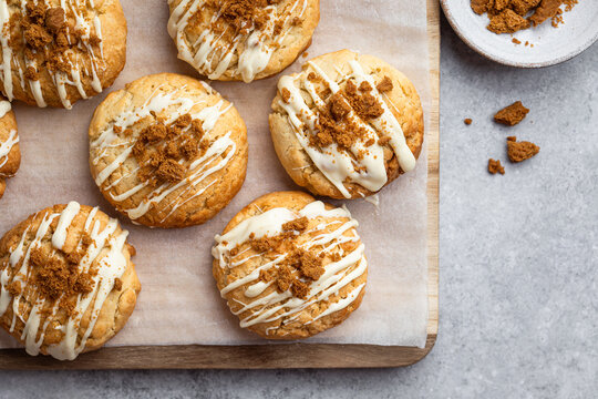 d&eacute;licieux cookies fait maison &agrave; la p&acirc;te &agrave; tartiner speculoos et chocolat blanc