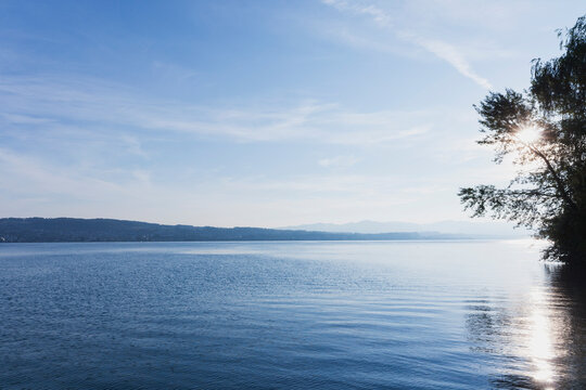 Switzerland, Canton Zurich, Lake Zurich, region Richterswil, view towards Raperswil