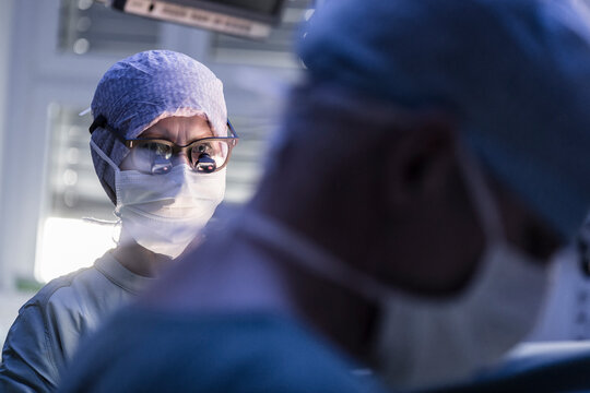 Two surgeons in operating room