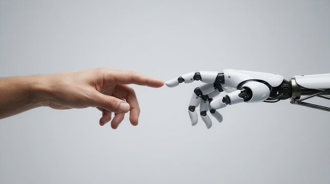 Machine learning technology design for a computer brain and artificial intelligence AI research with 3D rendering of robot development.