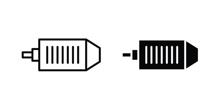 Car alternator icon simple drawings set